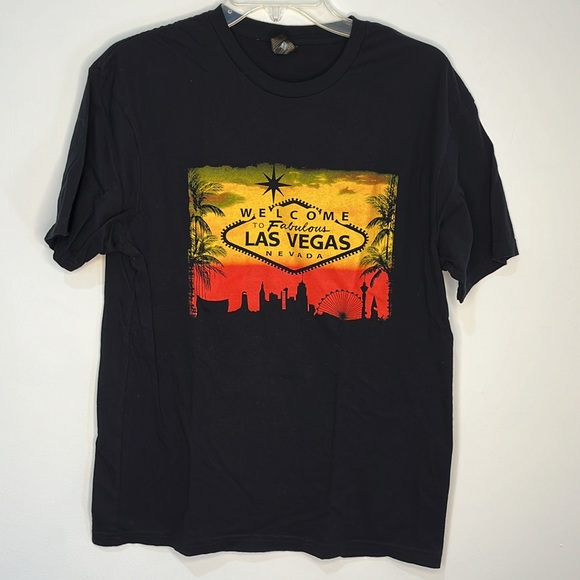 Las Vegas welcome graphic medium short sleeve black men’s t-shirt - Picture 2 of 8